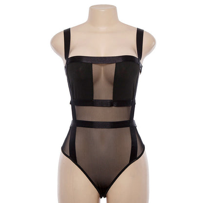 Suspender Mesh Bodysuit