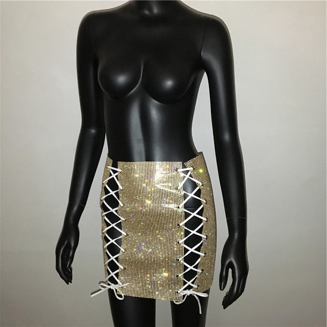 Lace Up Diamond Skirt