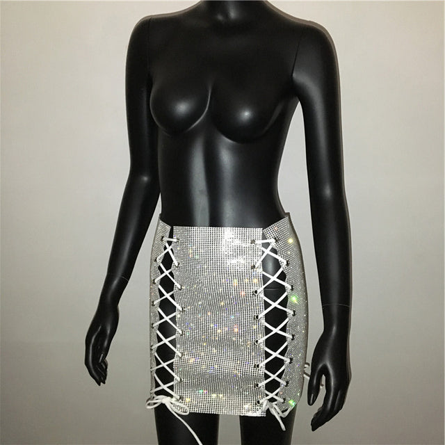 Lace Up Diamond Skirt