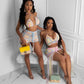 Wavy 2 Pcs Crochet Tassel Skirt Set