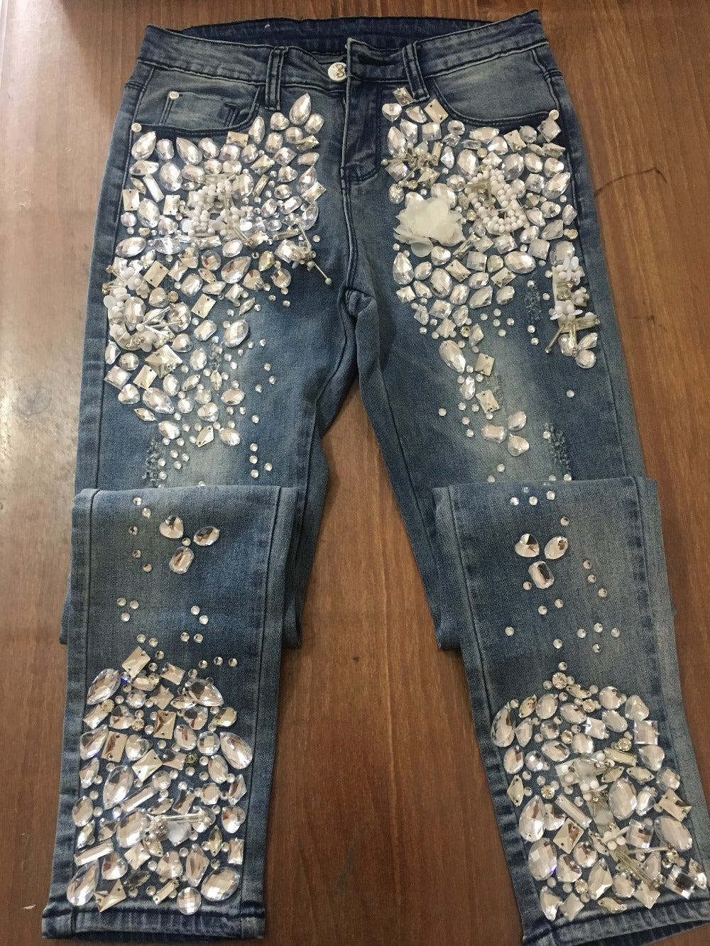 Luxury Rhinestones Diamond Jeans