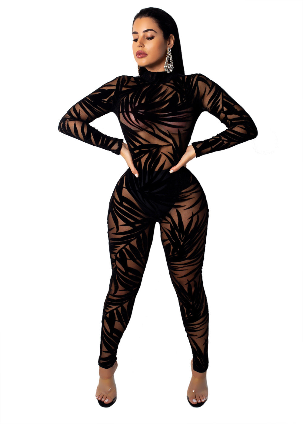 Into The Jungle Sheer Jumpsuit