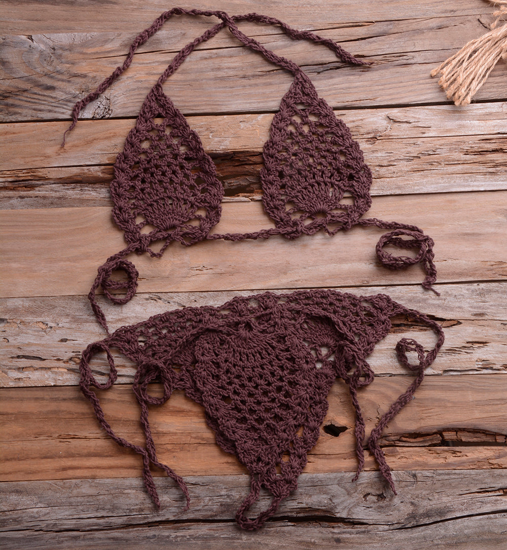 In A Daze 2 Piece Crochet Sexy Bikini/lingerie