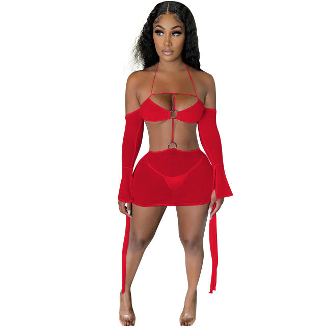 Sheering The Day Away 2 Pcs Swim Cover Up Set