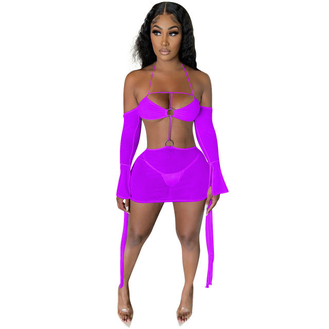 Sheering The Day Away 2 Pcs Swim Cover Up Set