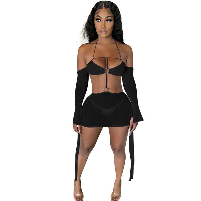 Sheering The Day Away 2 Pcs Swim Cover Up Set