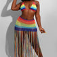 Rainbow Crochet 2 Pcs Cover Up Set