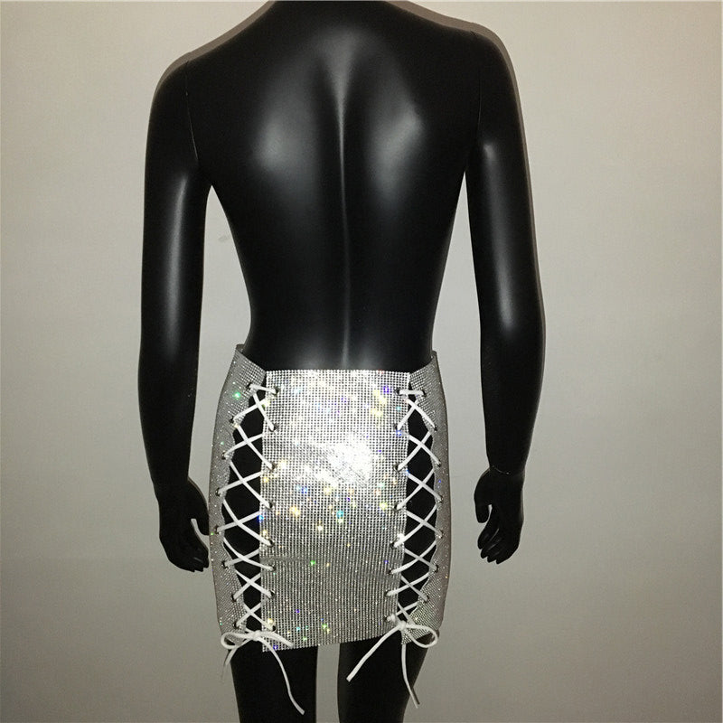 Lace Up Diamond Skirt