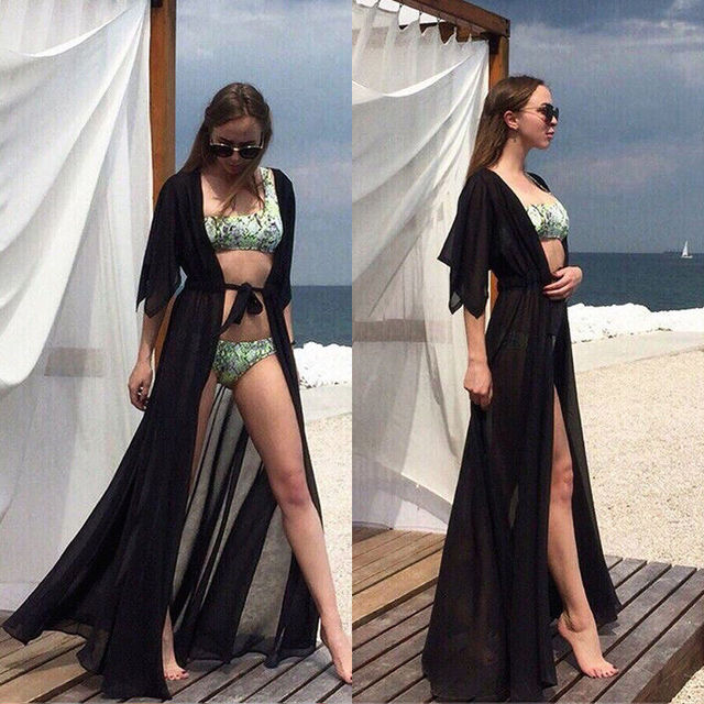 Long Sheer Bikini Cover Up