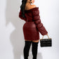 Off Shoulder Bubble Set