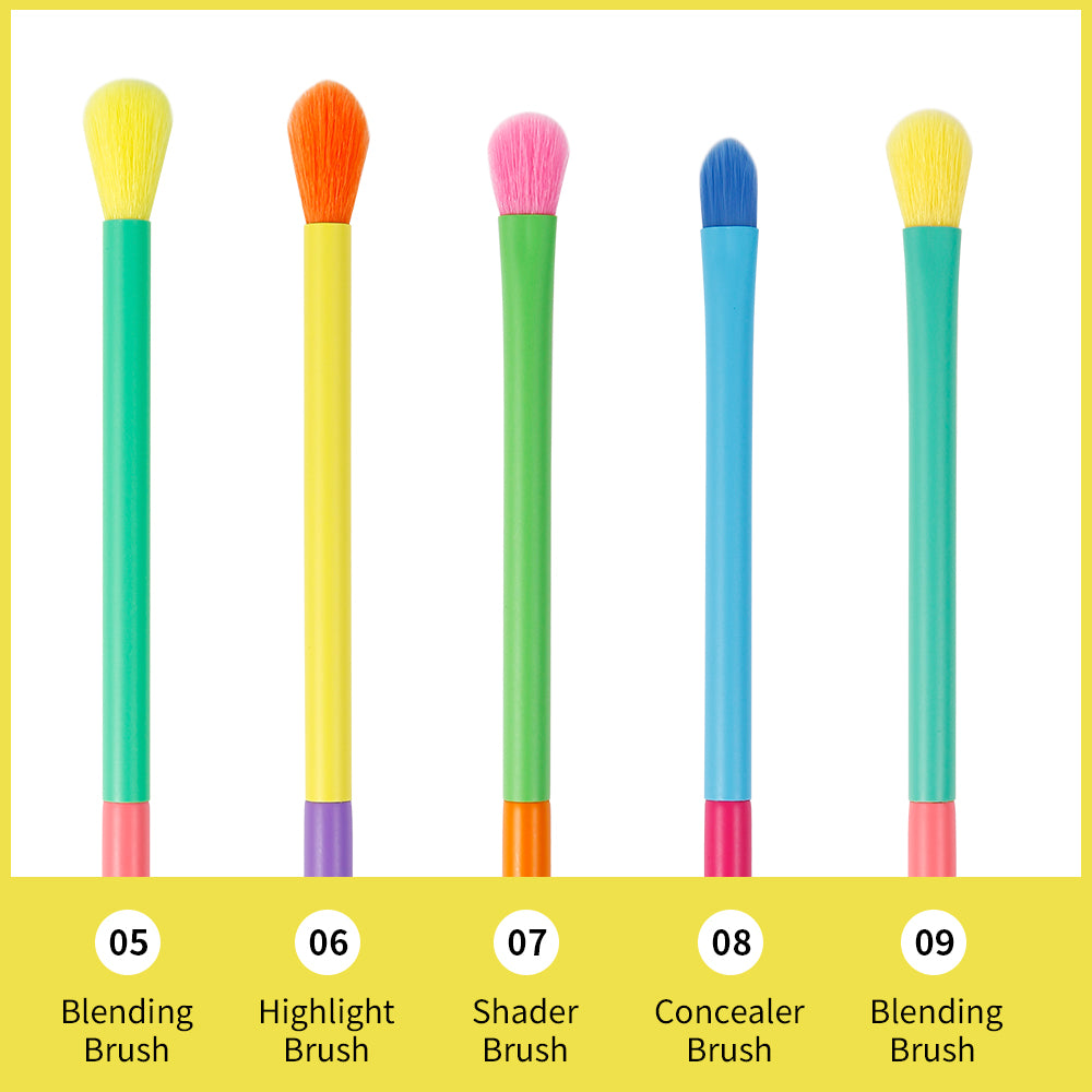 Colorful Makeup brushes Set