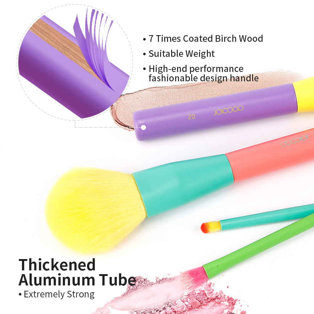 Colorful Makeup brushes Set