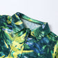 Green Printed Satin 2 Pcs Set