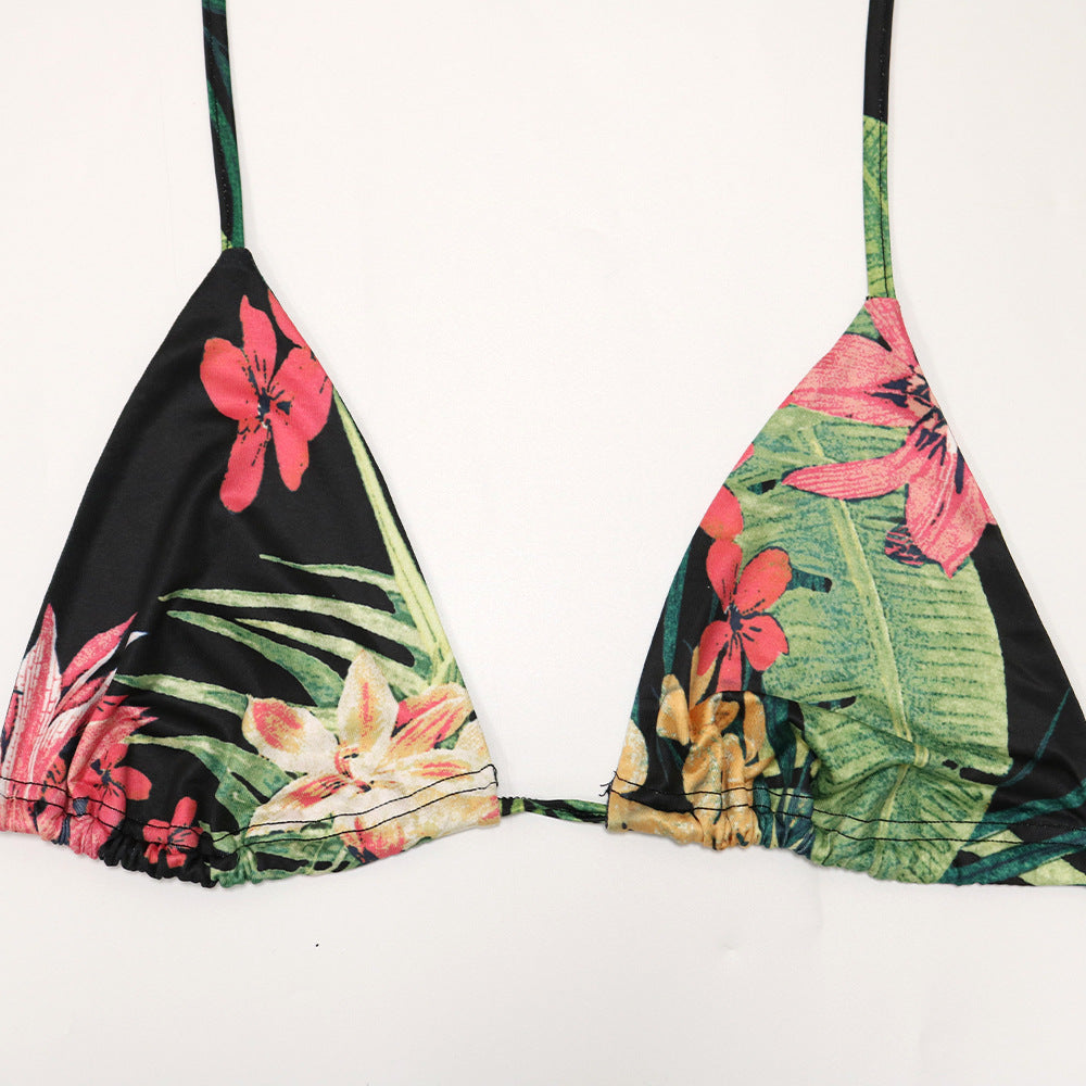 Tropical Printed Bikini 3 Pcs Set