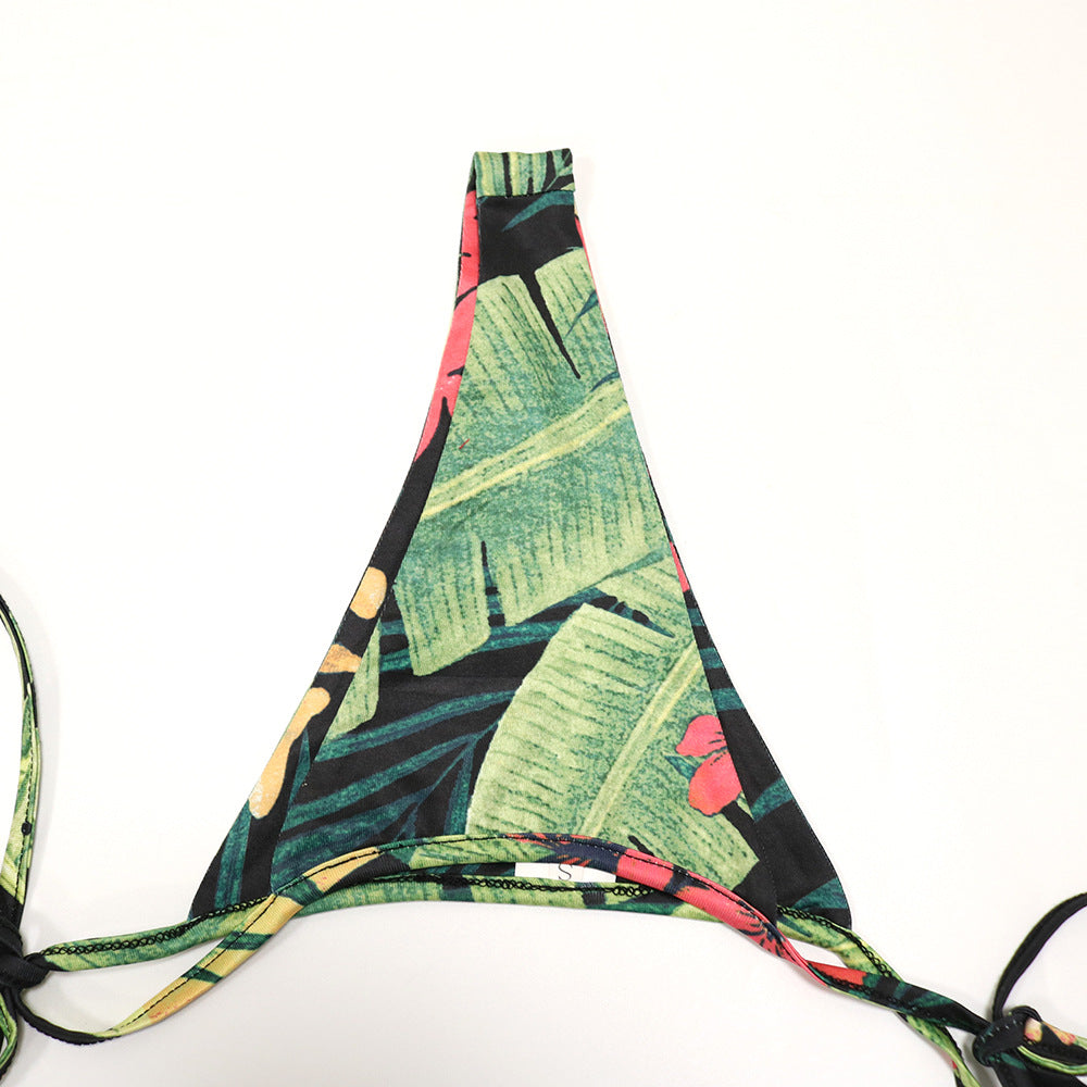 Tropical Printed Bikini 3 Pcs Set