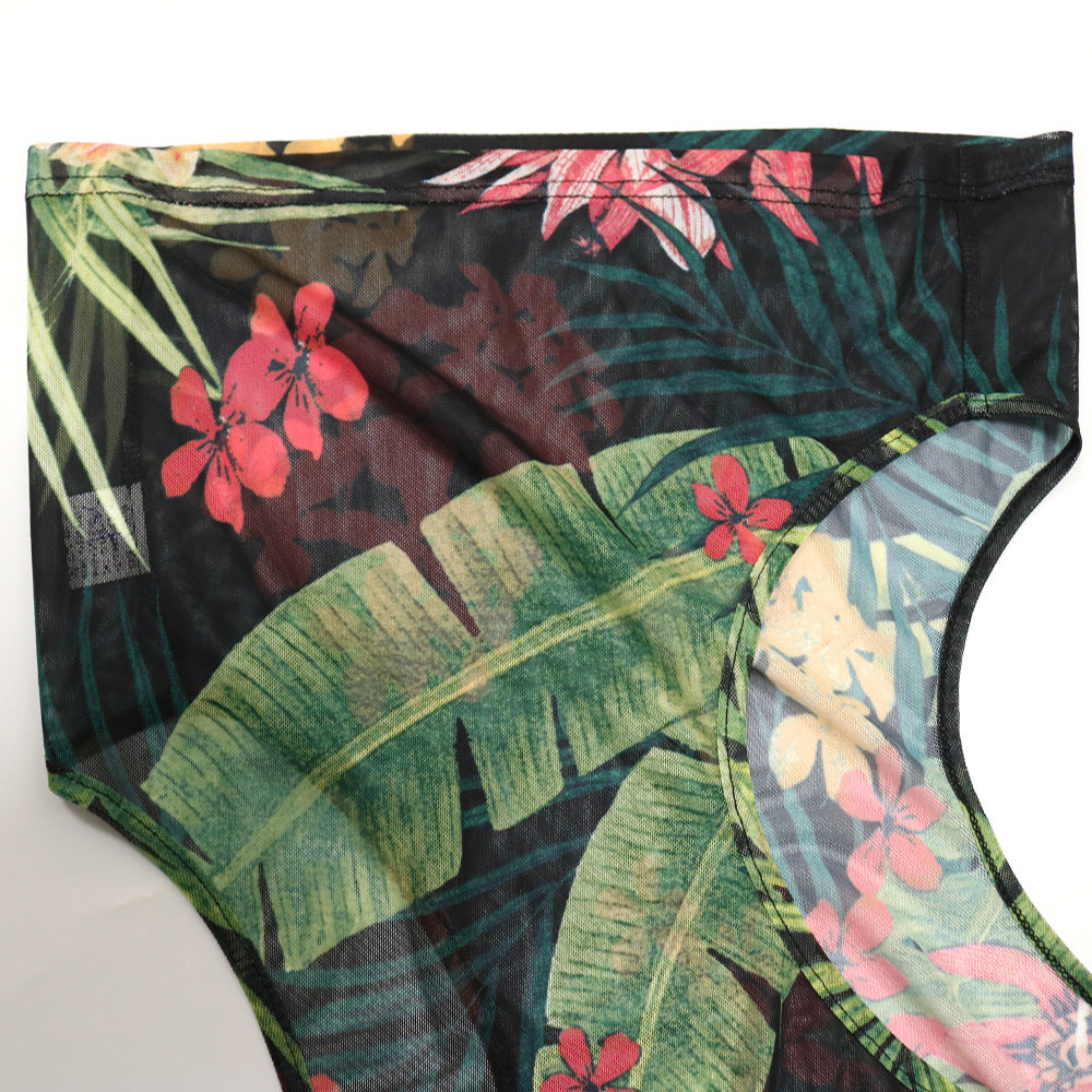 Tropical Printed Bikini 3 Pcs Set