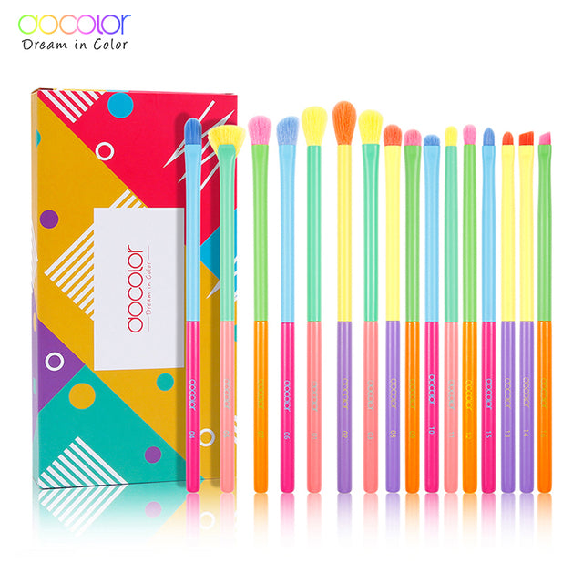 Colorful Makeup brushes Set