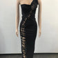 Cut Out Lace Up Maxi Dress
