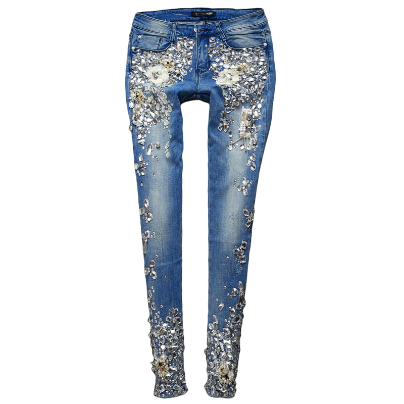 Luxury Rhinestones Diamond Jeans